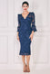 Scalloped Sequin Embroidered Chorded Lace Midi Dress DR3960