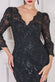 Scalloped Sequin Embroidered Chorded Lace Midi Dress DR3960