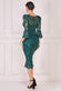 Scalloped Sequin Embroidered Chorded Lace Midi Dress DR3960