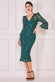Scalloped Sequin Embroidered Chorded Lace Midi Dress DR3960