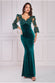 Scalloped Lace & Velvet Maxi Dress DR3972
