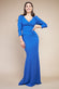 Scuba Crepe Wrap Bodice Maxi Dress DR3975