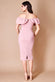 Scuba Crepe Pleated Bardot Midi Dress DR3980
