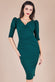 Front Wrap Pleated Scuba Midi Dress DR3981