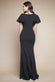 Scuba Crepe Flared Sleeve Wrap Bodice Maxi Dress DR3997