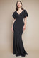 Scuba Crepe Flared Sleeve Wrap Bodice Maxi Dress DR3997