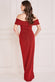 Lurex Bardot Maxi Dress With Waterfall Ruffle DR3998