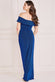 Lurex Bardot Maxi Dress With Waterfall Ruffle DR3998