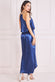 Satin Viscose Front Wrap Midi Dress DR4002