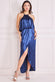 Satin Viscose Front Wrap Midi Dress DR4002