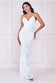 Cross Back Diamante Strap Sequin Maxi Dress DR4009