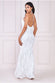 Cross Back Diamante Strap Sequin Maxi Dress DR4009