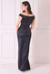 Satin Twill Cowl Bardot Wrap Maxi Dress DR4010