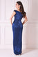 Satin Twill Cowl Bardot Wrap Maxi Dress DR4010