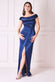 Satin Twill Cowl Bardot Wrap Maxi Dress DR4010