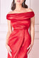 Satin Twill Cowl Bardot Wrap Maxi Dress DR4010