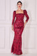 Square Neck Scalloped Lace Maxi Dress DR4016