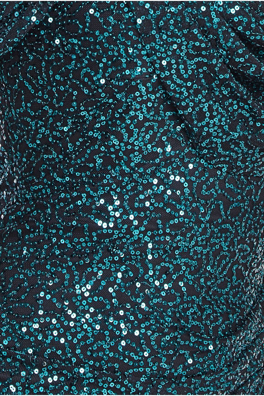 Sequin Cowl One Shoulder Maxi Dress DR4020