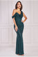 Sequin Cowl One Shoulder Maxi Dress DR4020