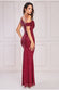 Sequin Cowl One Shoulder Maxi Dress DR4020