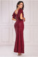 SEQUIN FLUTTER SLEEVE MAXI DR4021