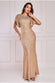 SEQUIN FLUTTER SLEEVE MAXI DR4021