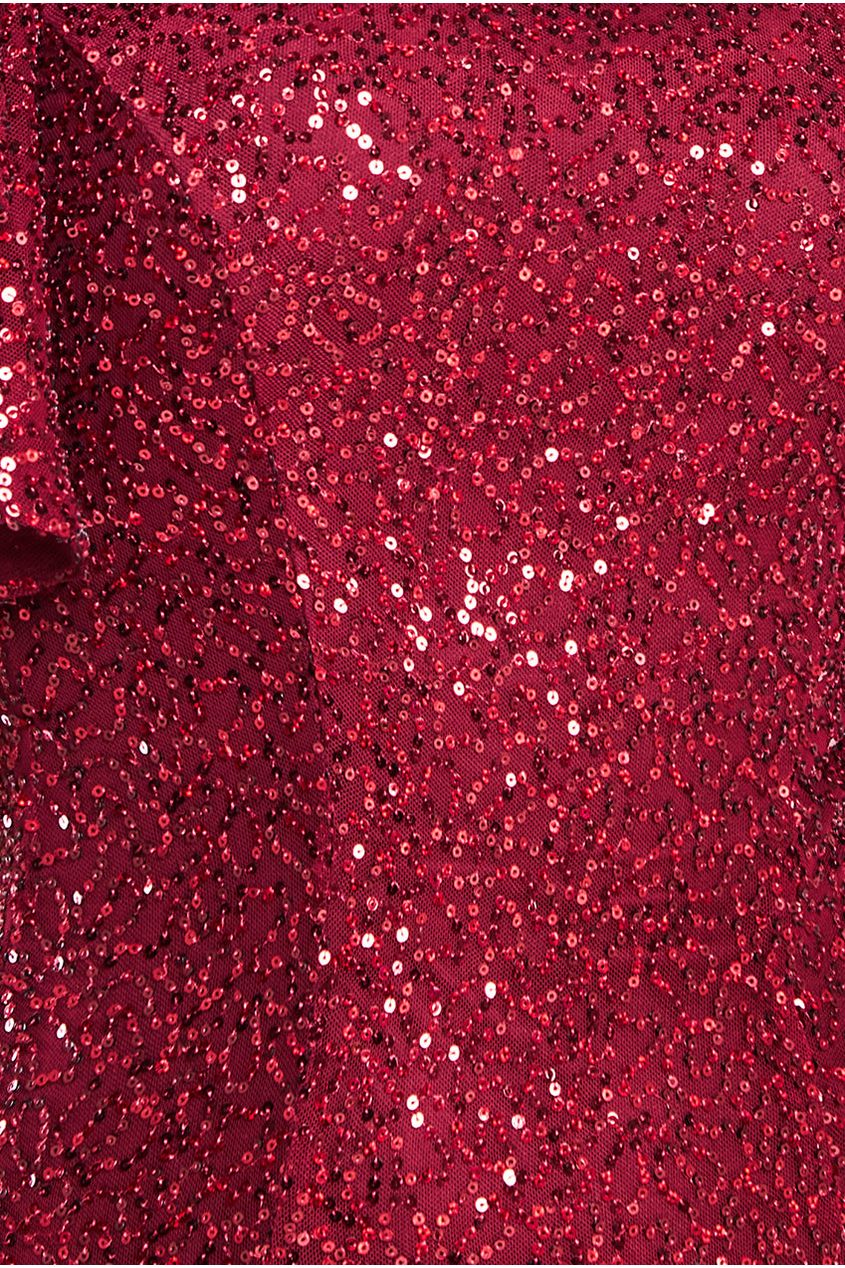 SEQUIN FLUTTER SLEEVE MAXI DR4021