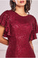 SEQUIN FLUTTER SLEEVE MAXI DR4021