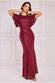 SEQUIN FLUTTER SLEEVE MAXI DR4021
