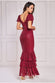 Puff Sleeve Tiered Hem Maxi Dress DR4022