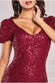 Puff Sleeve Tiered Hem Maxi Dress DR4022