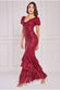 Puff Sleeve Tiered Hem Maxi Dress DR4022
