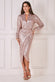 Sequin Front Split Shirt Dress DR4034