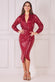 Sequin Front Split Shirt Dress DR4034