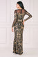 Floral Sequin Mesh Maxi Dress DR4041