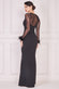 Racer Neck Scuba Crepe Feather Sleeve Maxi Dress DR4052