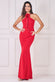 Racer Neck Corsage Scuba Maxi Dress DR4053