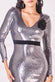 Liquid Sequin Midi With Corsage DR4072