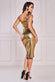 One Shoulder Pleated Fan Midi Dress DR4103