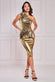One Shoulder Pleated Fan Midi Dress DR4103