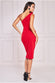 One Shoulder Pleated Fan Midi Dress DR4103
