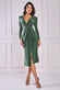 Front Crossover Split Midi Dress DR4121