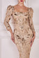 Square Neck Scalloped Lace Midi Dress DR4124