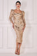 Square Neck Scalloped Lace Midi Dress DR4124
