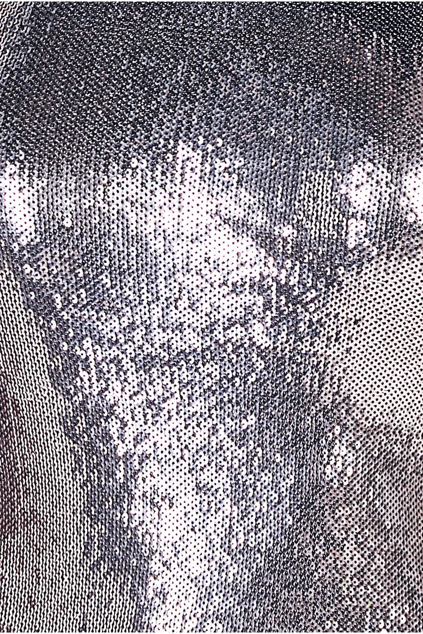 Liquid Sequin Halterneck Mini With Corsage DR4125