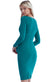 Fitted Midi Dress With Frill Detail DR915