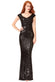 Sweetheart Neckline Sequin Pleated Maxi Dress DR976