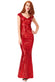 Sweetheart Neckline Sequin Pleated Maxi Dress DR976