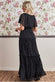 Polka Dot Tiered Chiffon Maxi Dress DR3278