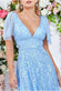 Embroidered Lace Maxi Flutter Sleeves DR3255